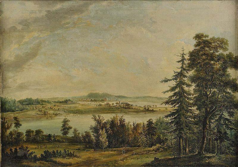 Carl Jonas Linnerhielm View over Hallsnas mansion